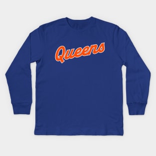 Queens NY Baseball Kids Long Sleeve T-Shirt